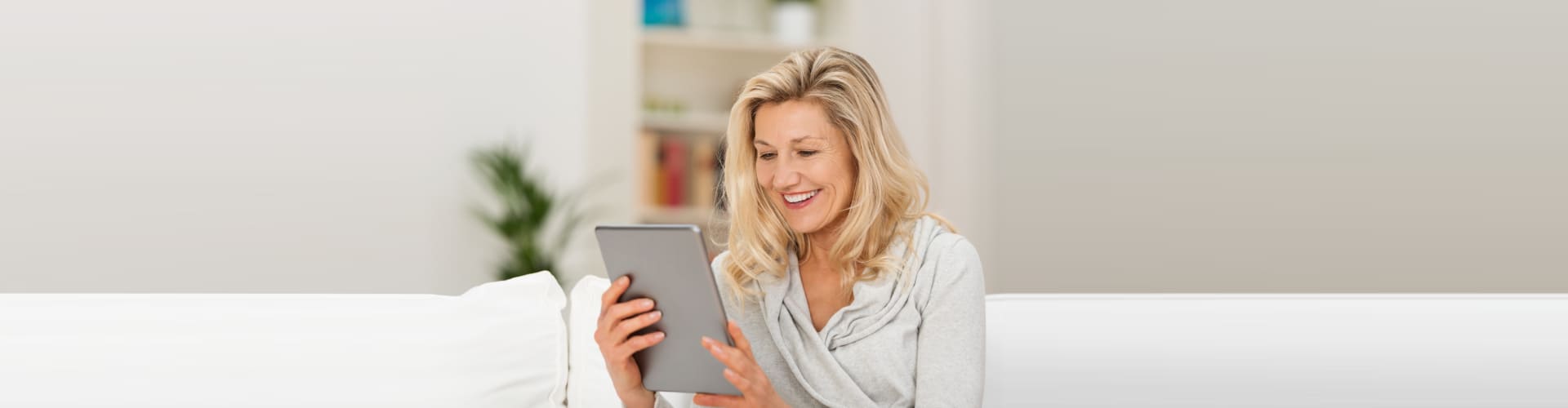 senior woman using a tablet